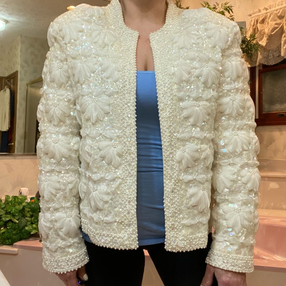 Vintage Iridescent Sequence Jacket - image 3